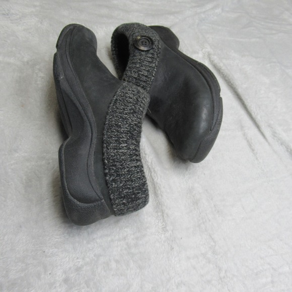 Dansko Womens Clogs 47EU 7US Black Leather Kenzie Slip on Knit Lofaers Shoes - Picture 5 of 14